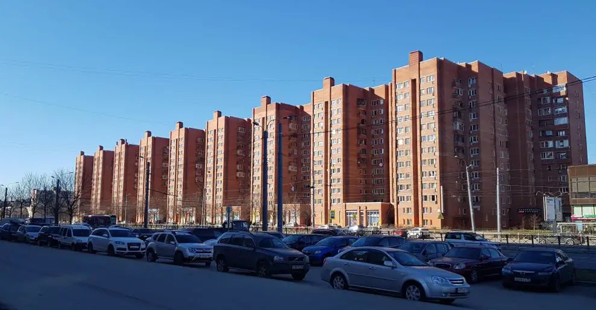 фасад дома, здание по адресу г Санкт-Петербург, пр-кт Просвещения, д 46 к 1 литера А